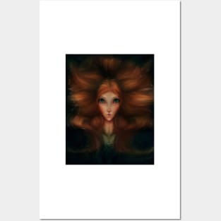 Fairies of Versailles-Red Hair Girl-Lake Posters and Art